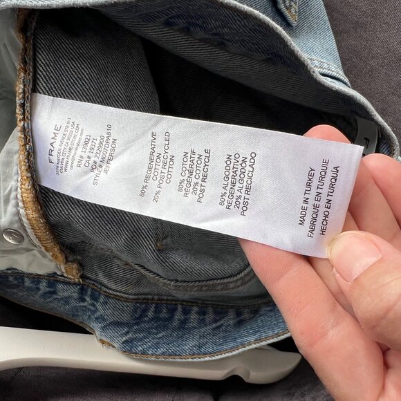 FRAME The Straight Jean in Jefferson – Men’s Size 34 – Light Blue Wash N63 - Picture 8 of 9